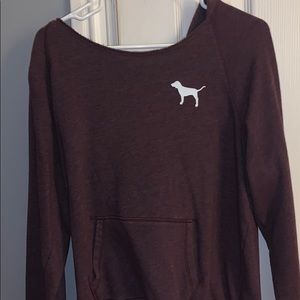 maroon pink pull over